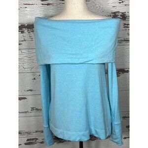 LILLY PULITZER Off The Shoulder Belinda Pullover Top Bali Blue Size S EUC